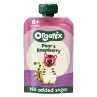 Organix Knijpfruit pear & raspberry 6m+