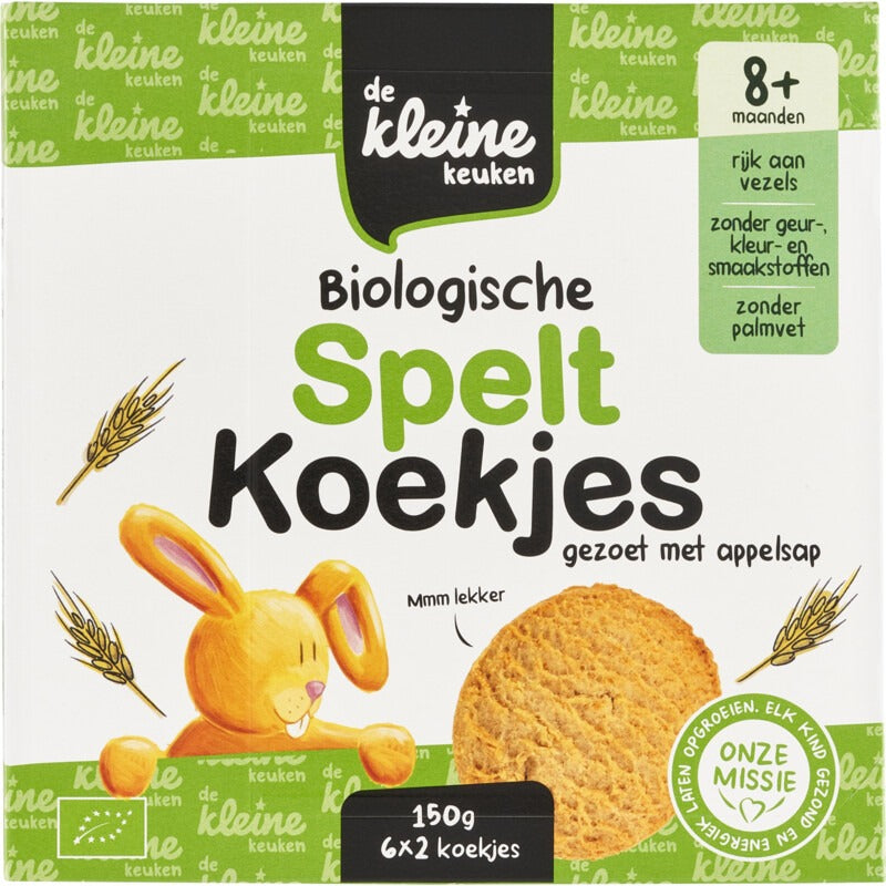 De Kleine Keuken Biologische speltkoekjes 8m+
